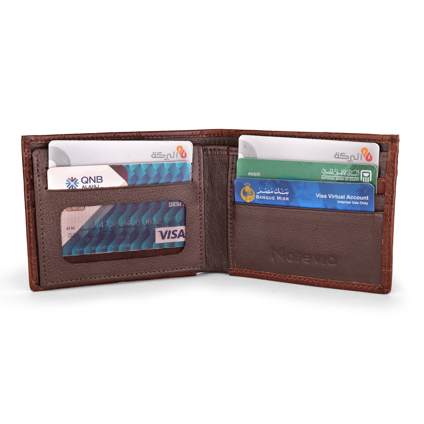 Genuine Leather Wallet - Crocodile Pattern